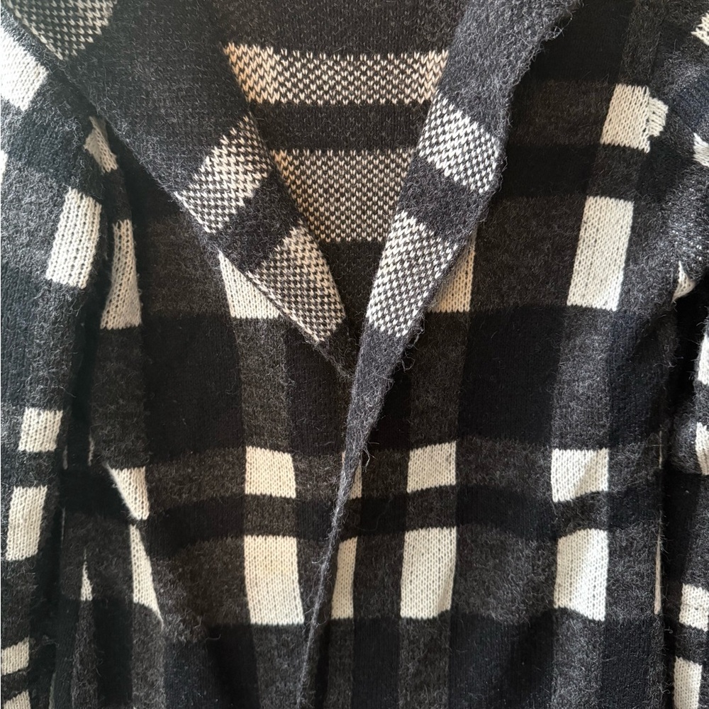 Plaid Women's Jacket in Black and White
